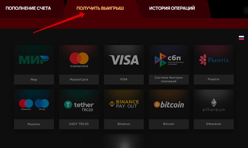 Методы вывода средств